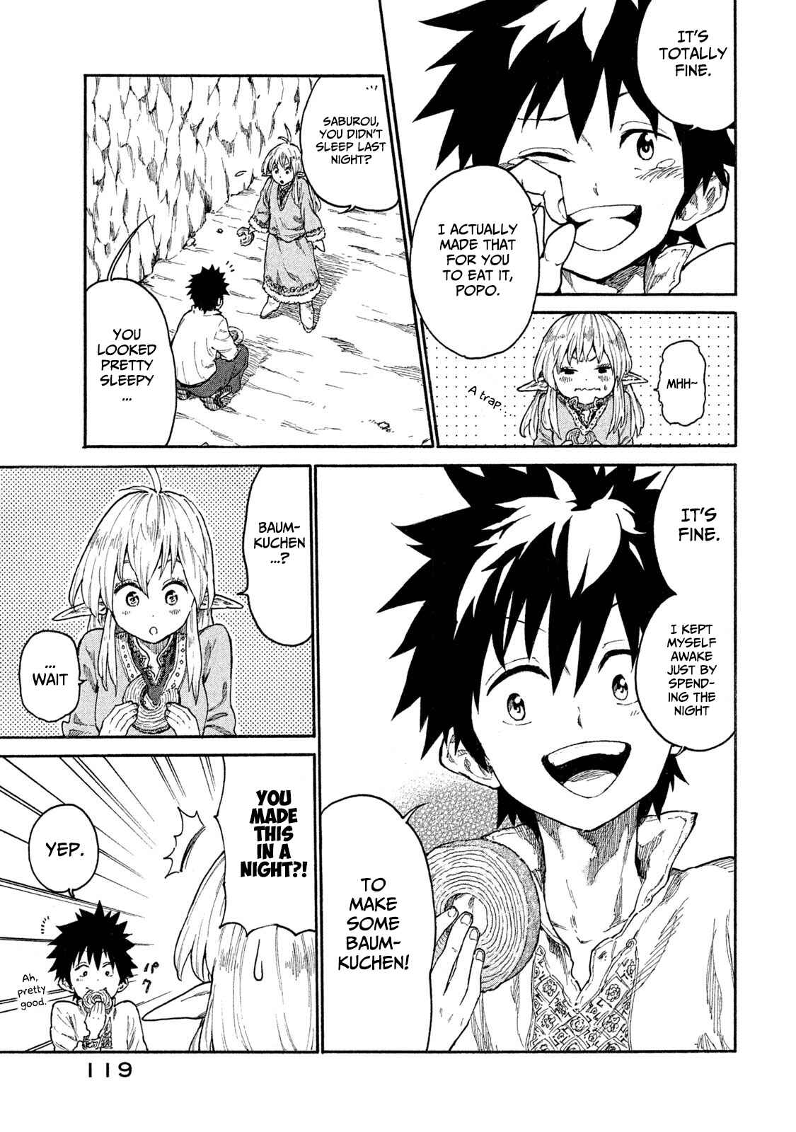 Page 19 Chapter 9 Mazumeshi Elf to Yuuboku gurashi