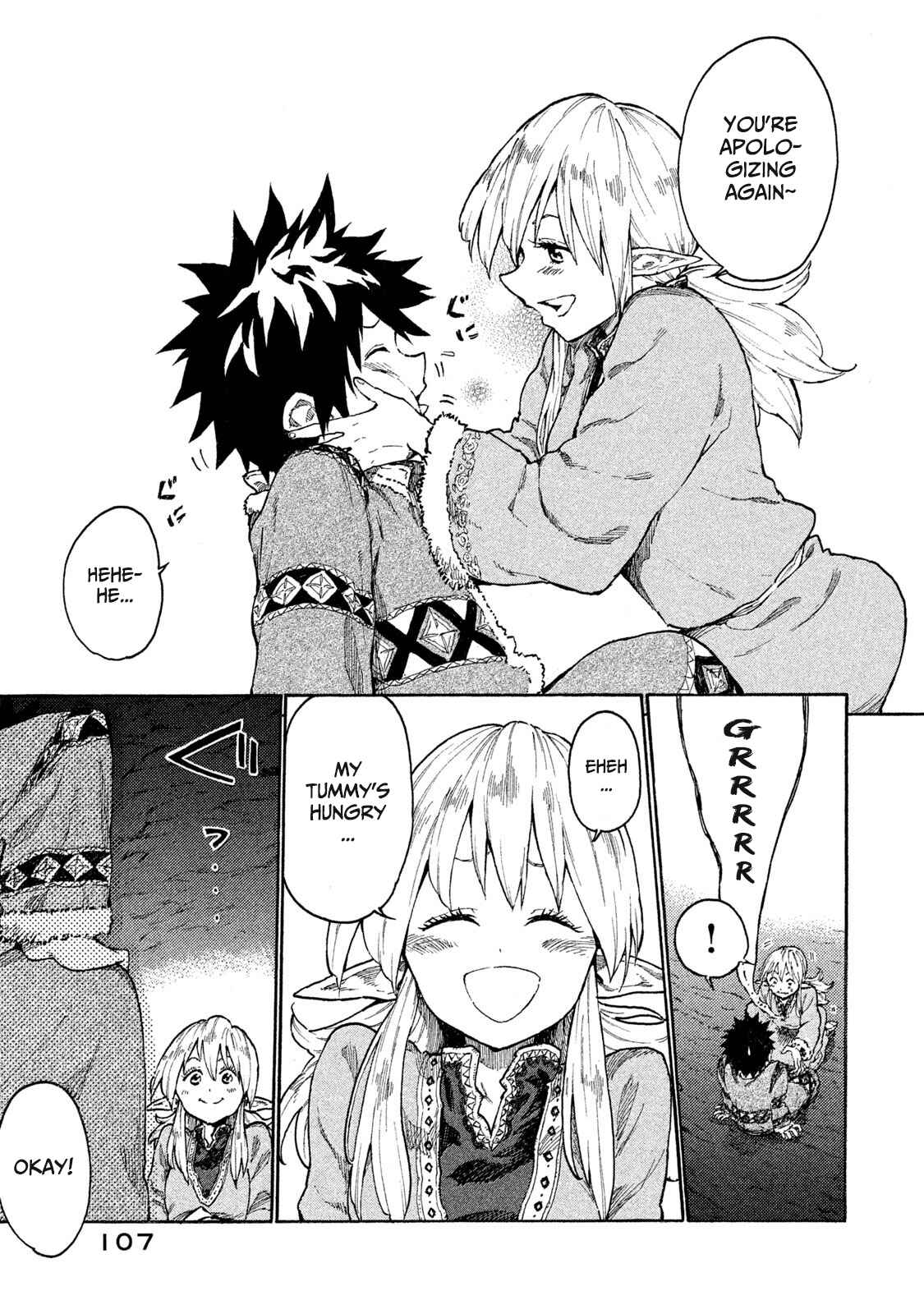 Page 7 Chapter 9 Mazumeshi Elf to Yuuboku gurashi