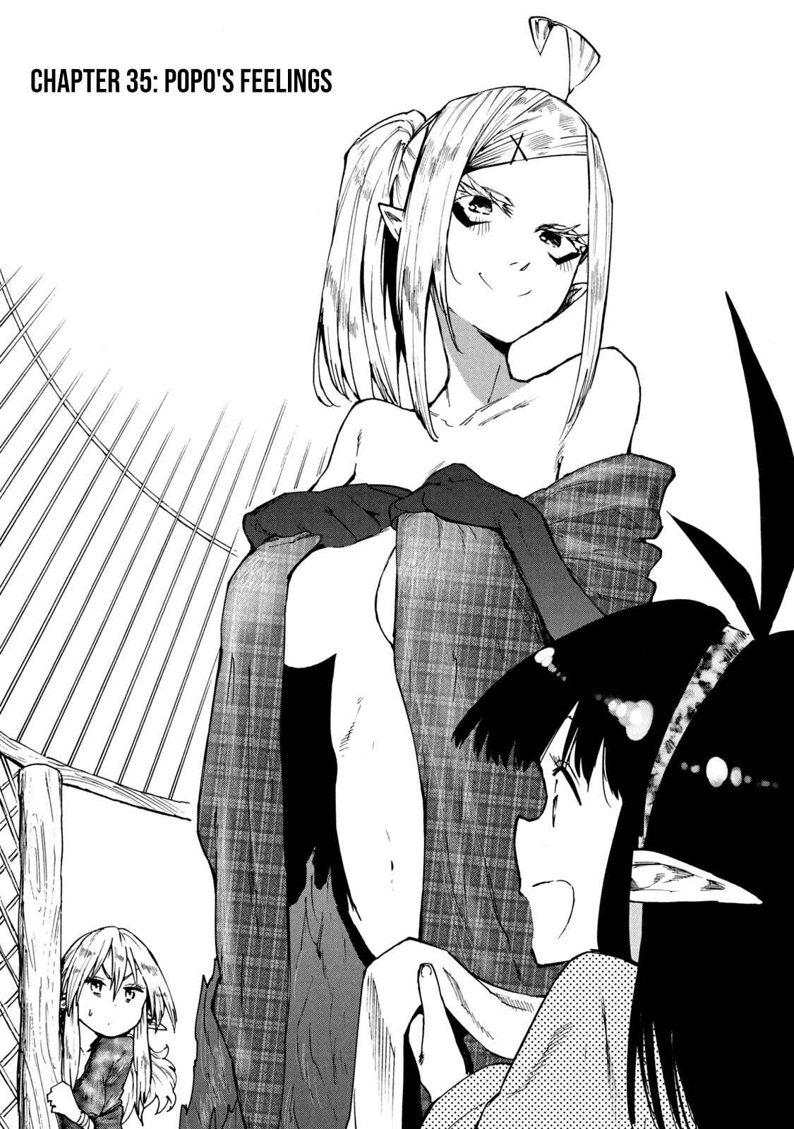 Page 1 Chapter 35 Mazumeshi Elf to Yuuboku gurashi