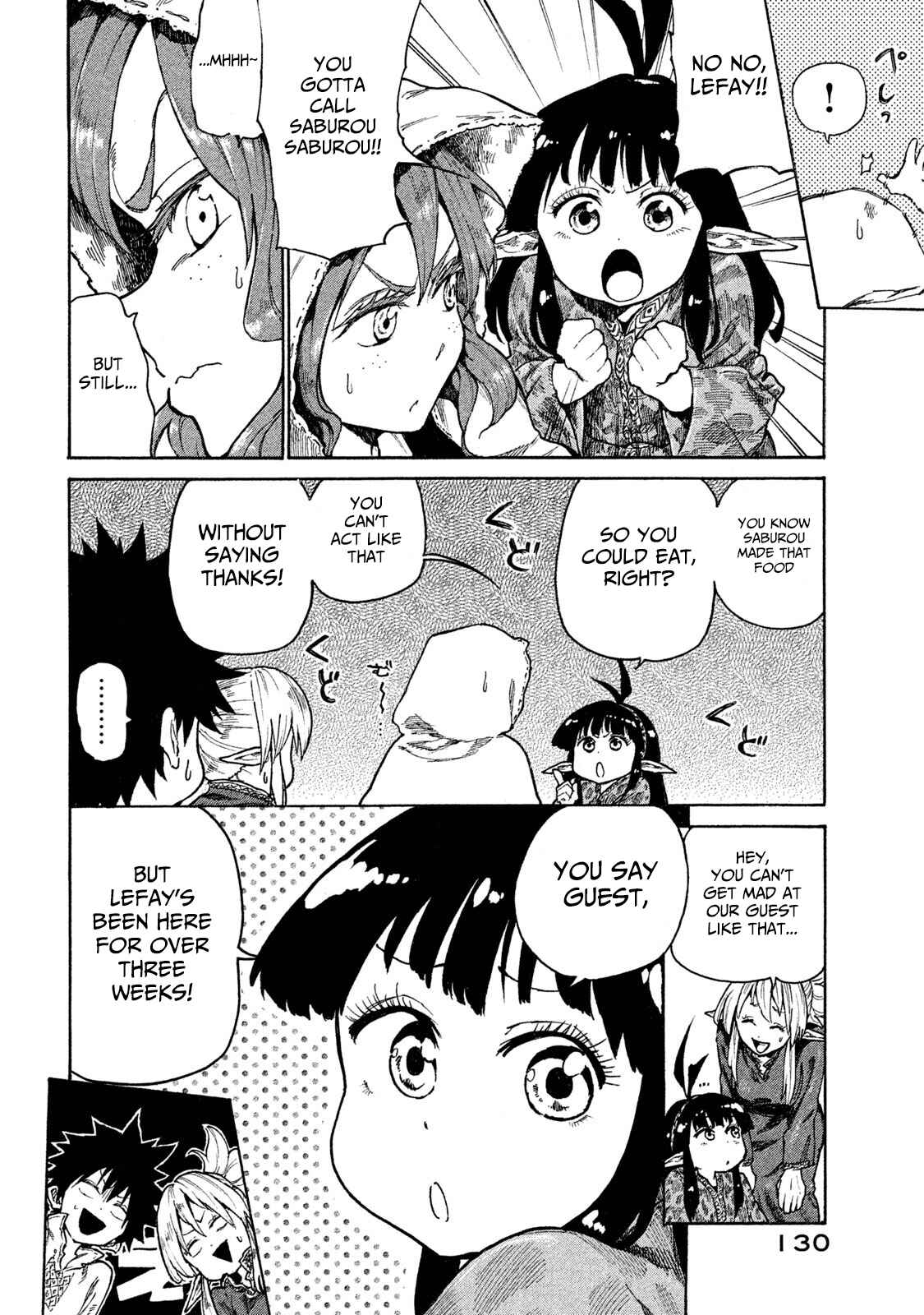 Page 4 Chapter 10 Mazumeshi Elf to Yuuboku gurashi
