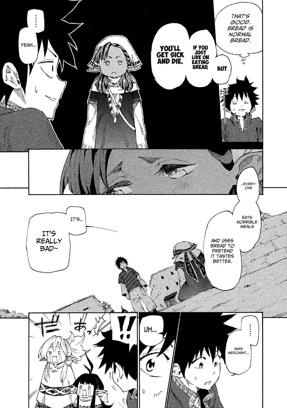 Page 10 Chapter 5 Mazumeshi Elf to Yuuboku gurashi
