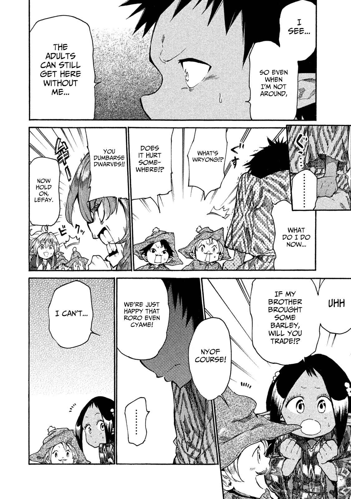 Page 6 Chapter 14 Mazumeshi Elf to Yuuboku gurashi