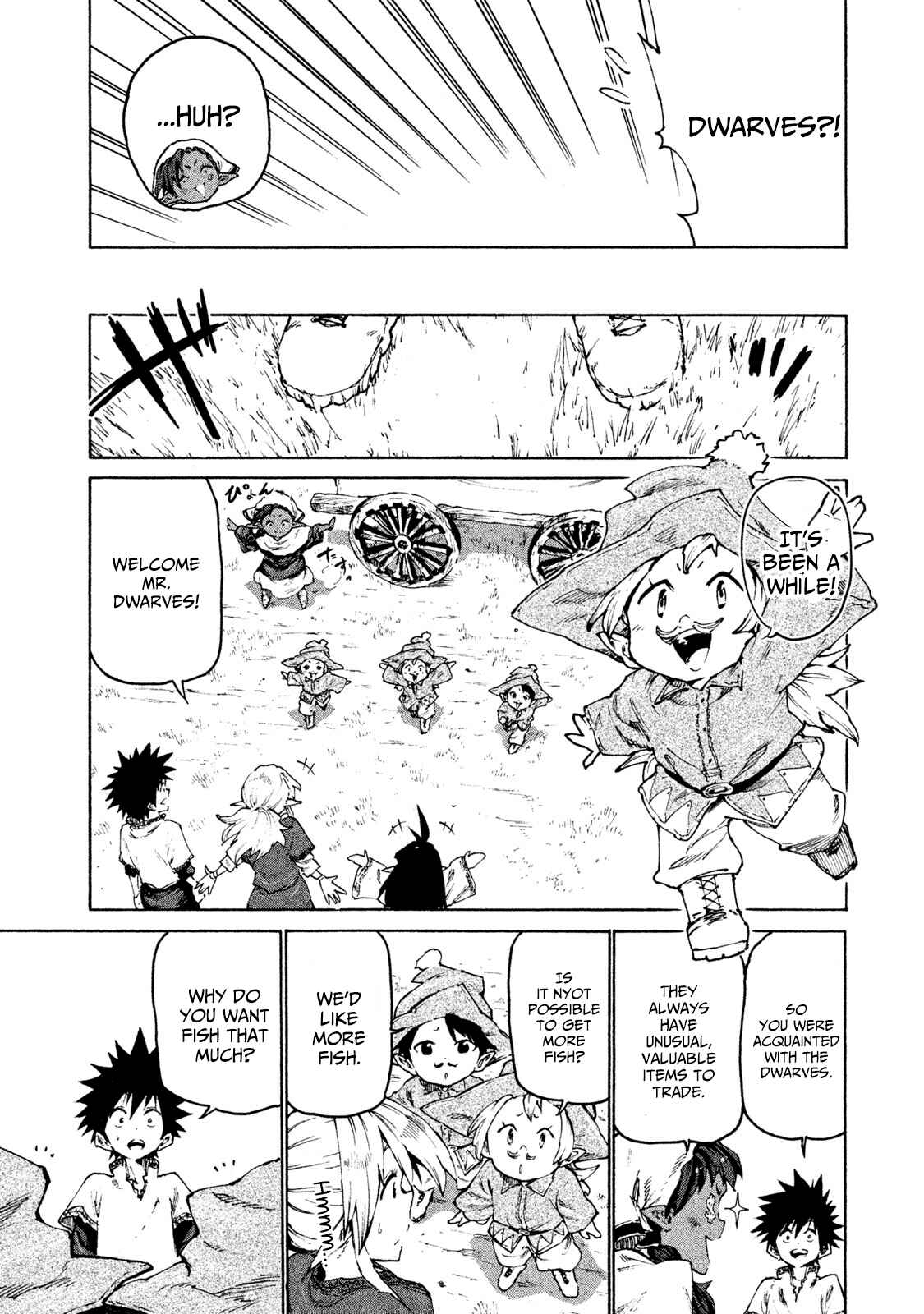 Page 13 Chapter 28 Mazumeshi Elf to Yuuboku gurashi