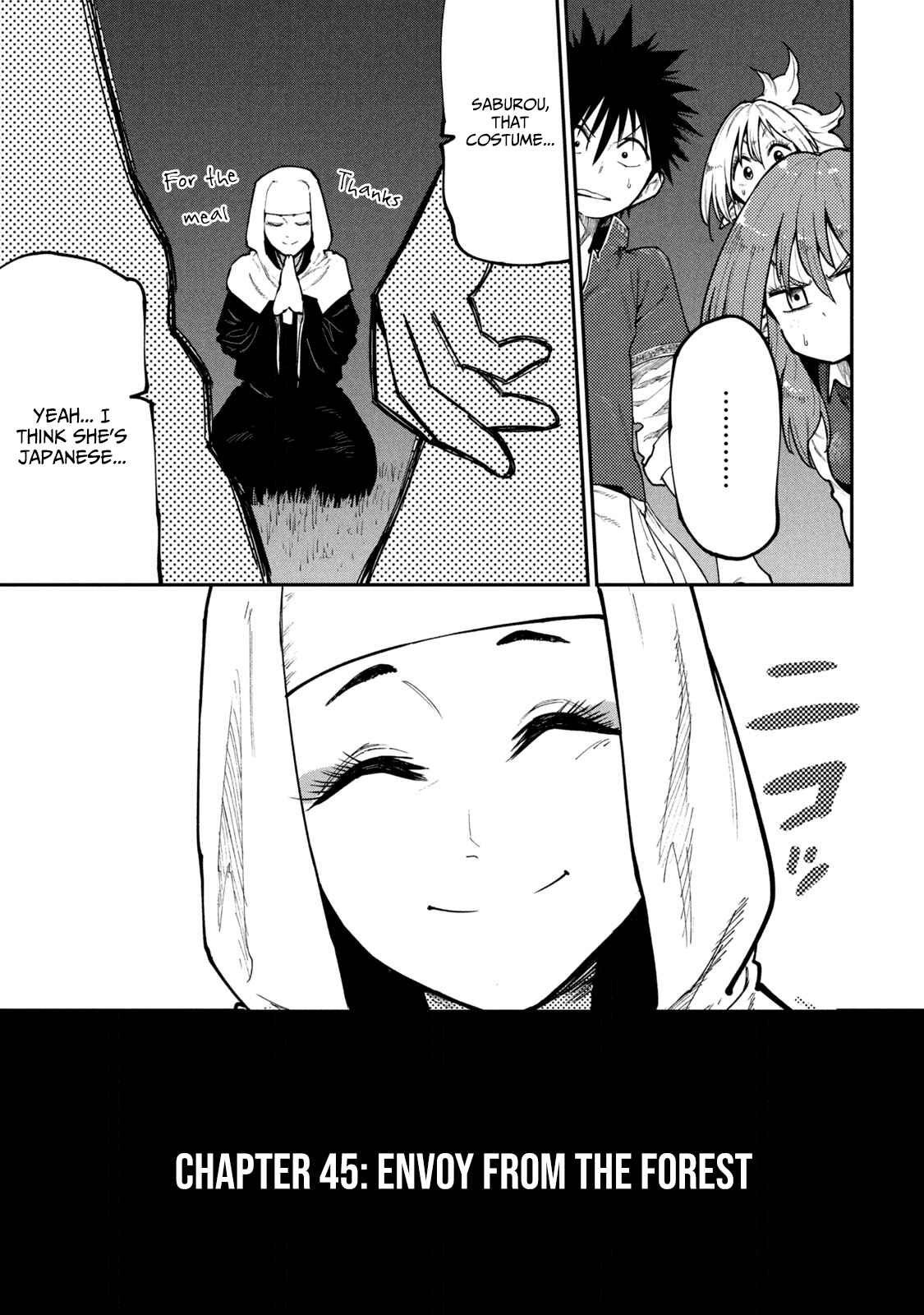 Page 1 Chapter 45 Mazumeshi Elf to Yuuboku gurashi
