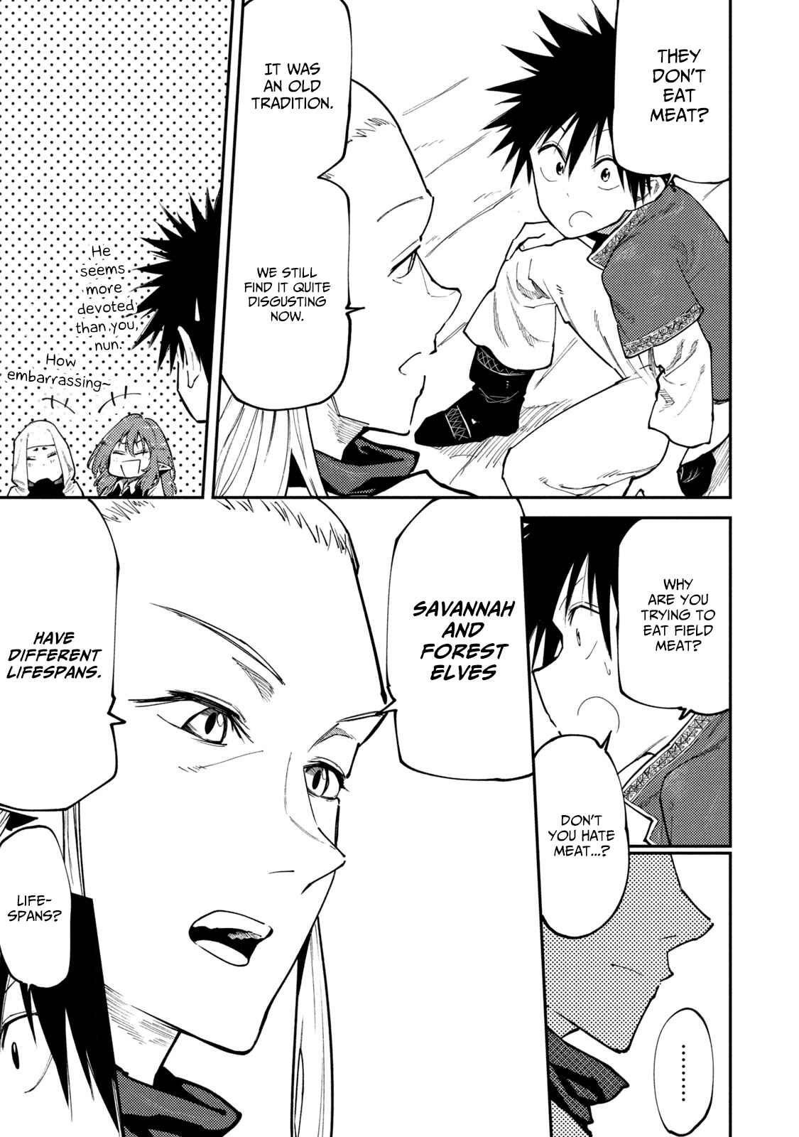 Page 13 Chapter 45 Mazumeshi Elf to Yuuboku gurashi