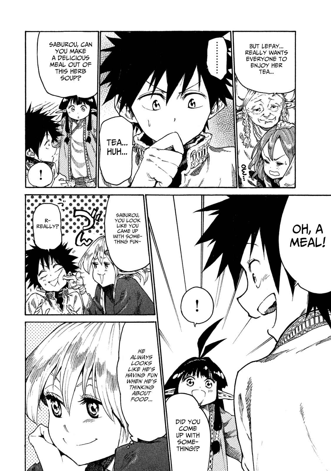 Page 10 Chapter 12 Mazumeshi Elf to Yuuboku gurashi