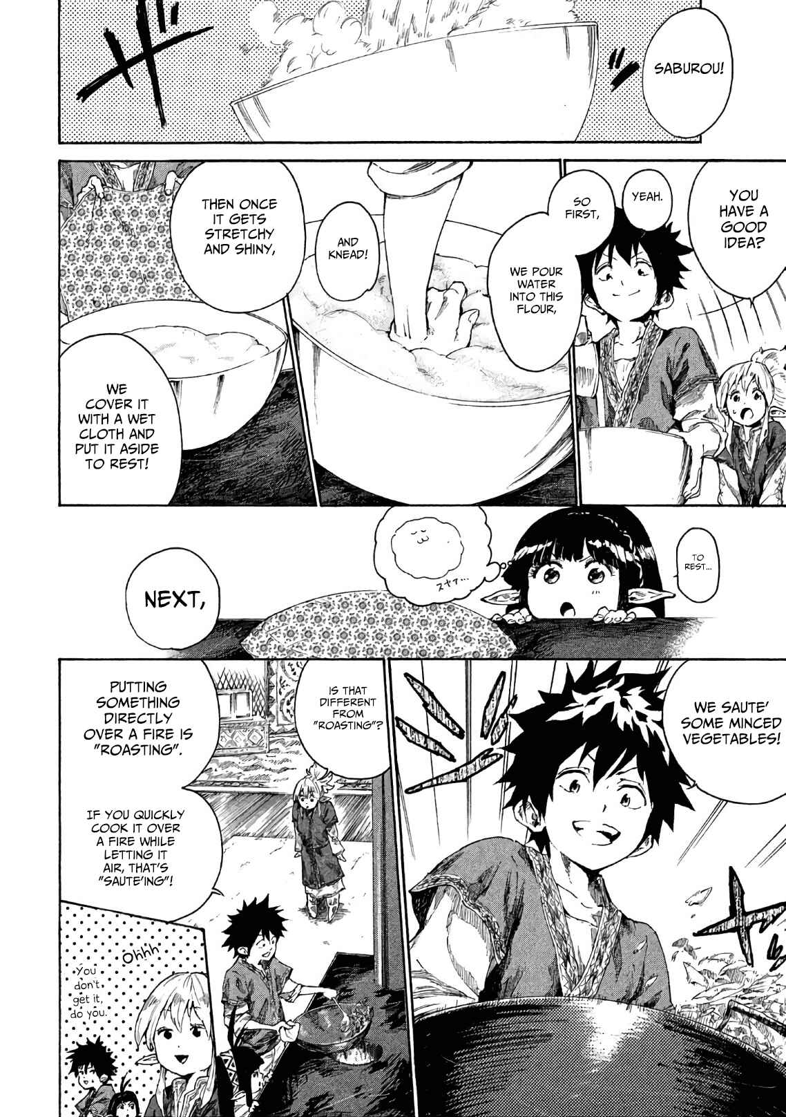 Page 15 Chapter 3 Mazumeshi Elf to Yuuboku gurashi