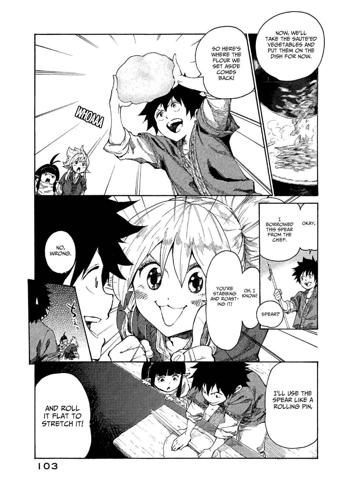 Page 16 Chapter 3 Mazumeshi Elf to Yuuboku gurashi