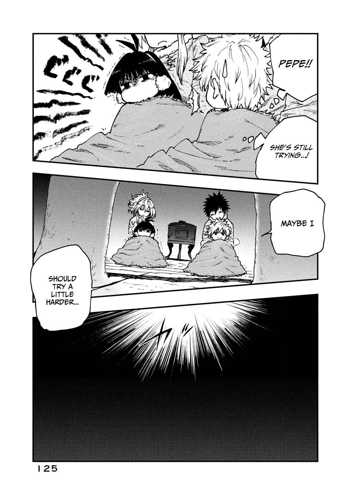 Page 21 Chapter 58 Mazumeshi Elf to Yuuboku gurashi