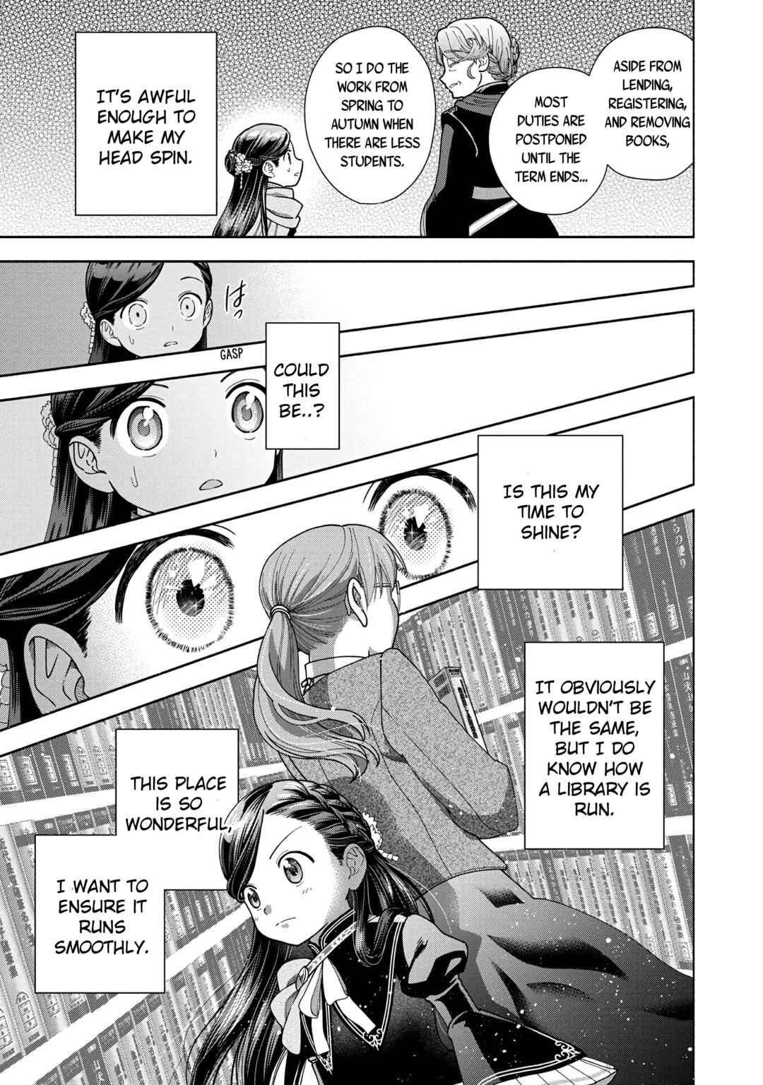 Page 24 Chapter 12 Honzuki no Gekokujou: Shisho ni Naru Tame ni wa Shudan o Erandeiraremasen—Dai 4-bu: Kizokuin no Toshokan o Sukuitai!