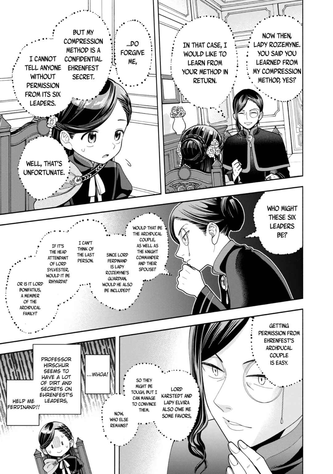 Page 30 Chapter 10 Honzuki no Gekokujou: Shisho ni Naru Tame ni wa Shudan o Erandeiraremasen—Dai 4-bu: Kizokuin no Toshokan o Sukuitai!