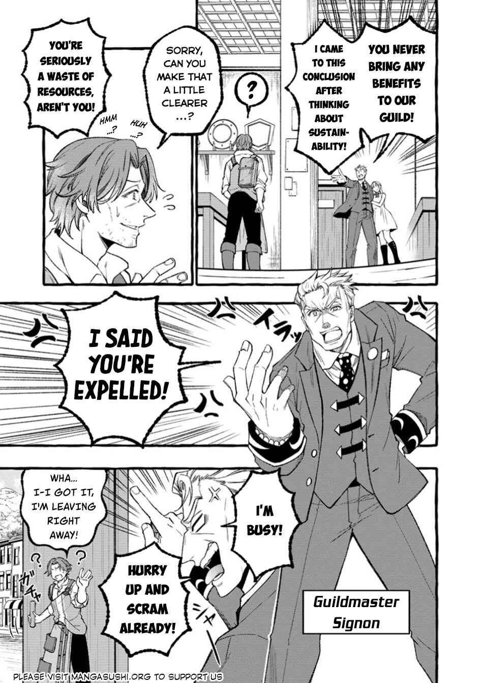 Page 5 Chapter 1 Tsuihou Sareta Ossan Kajishi, Nazeka Densetsu no Daimyouko ni Naru ~Mukashi Omocha no Buki o Tsukutteageta Kodomotachi ga Zenin Eiyuu ni Natteita~