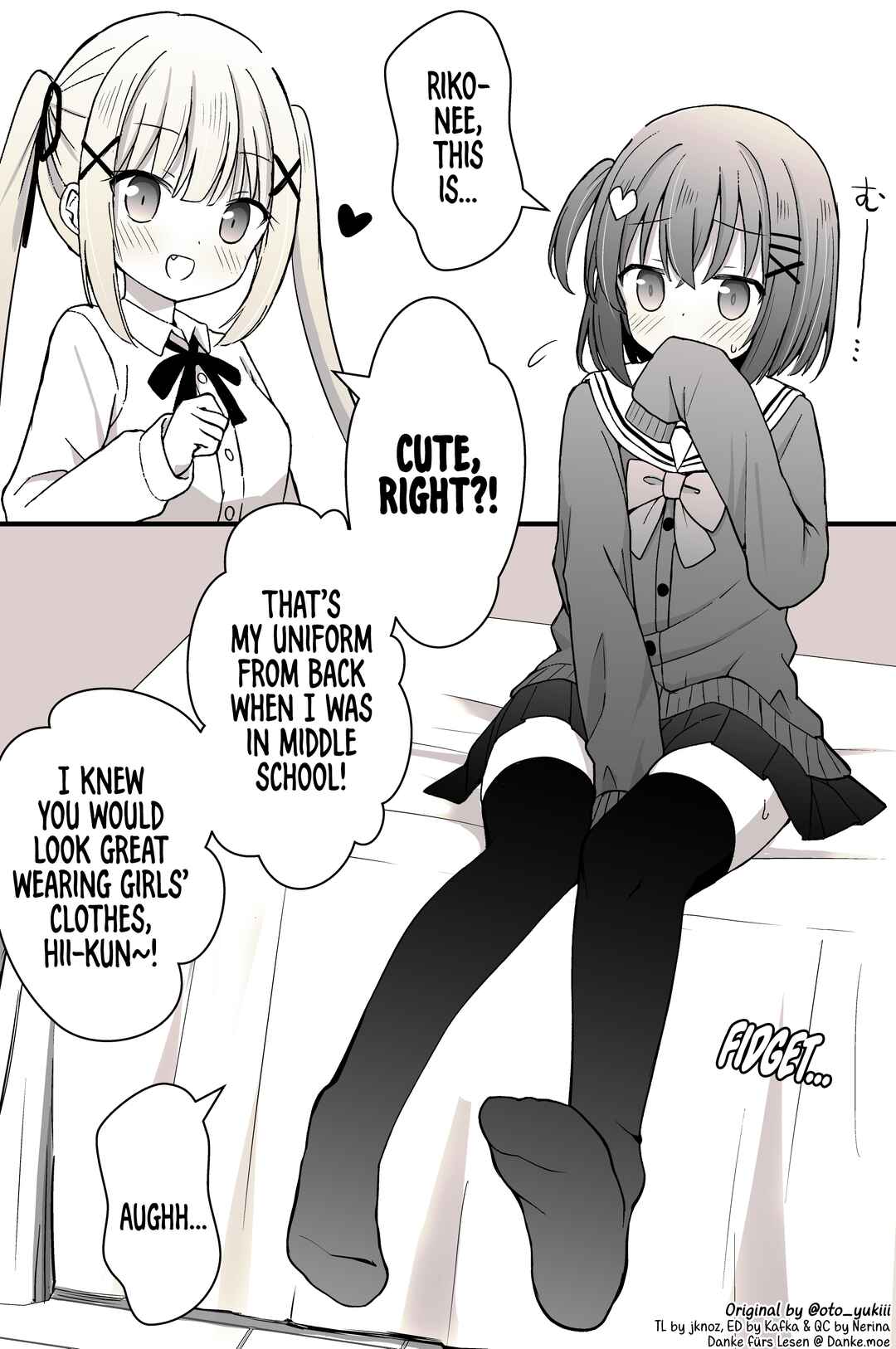 Page 1 Chapter 2 A Boy Who is Forced to Crossdress by the Girl Next Door